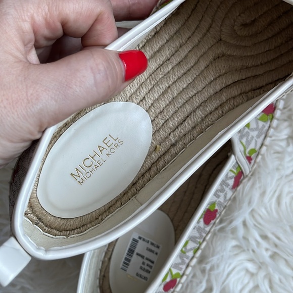 NEW Michael Kors Logo Floral Lenny Slip On Espadrilles - Picture 5 of 11